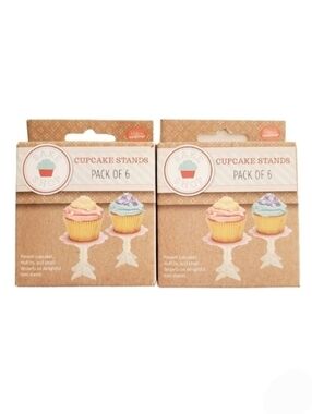 Bake Shop Cupcake Stands Pack of 6, Set of 2 NIP